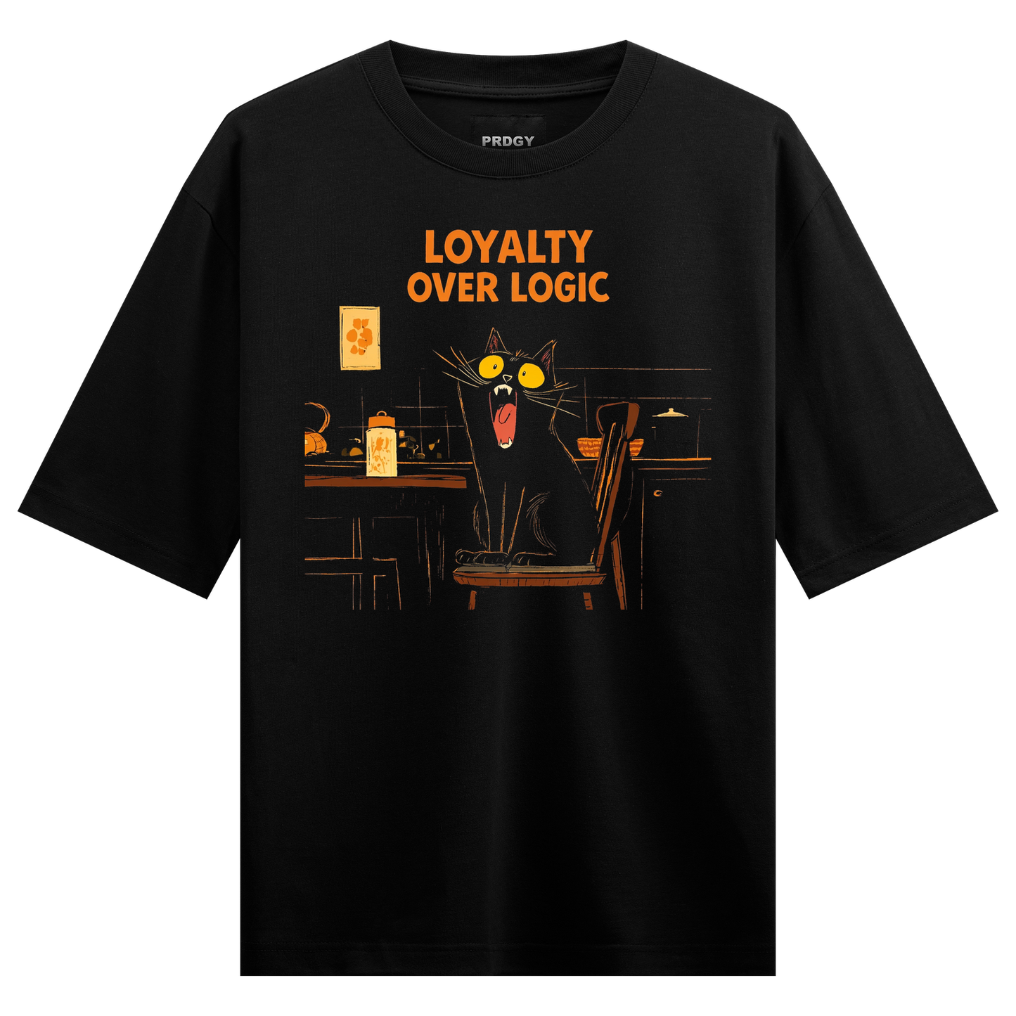 PRDGY Loyalty Cat Oversized T-shirt