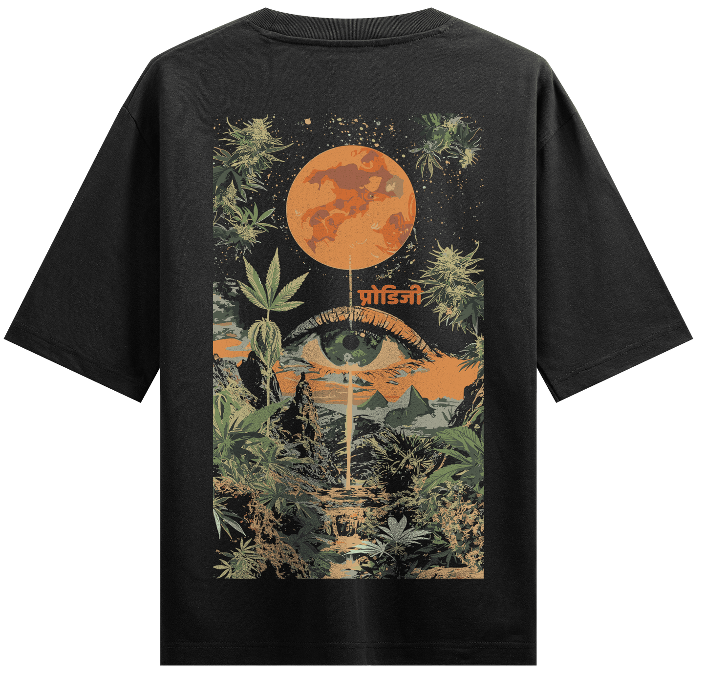 Cannabi Land Oversized Back Print T-Shirt - PRDGY