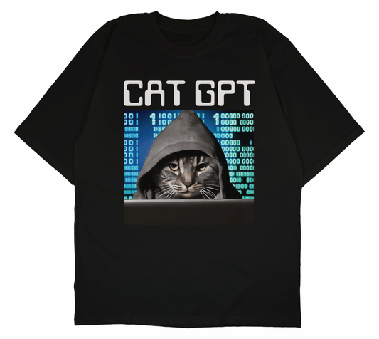 Cat GPT Oversized T-shirt - PRDGY