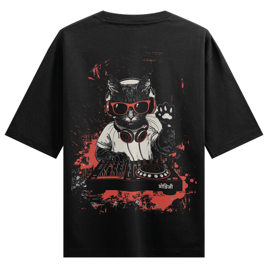DJ Billa Back Print Oversized T-Shirt - PRDGY