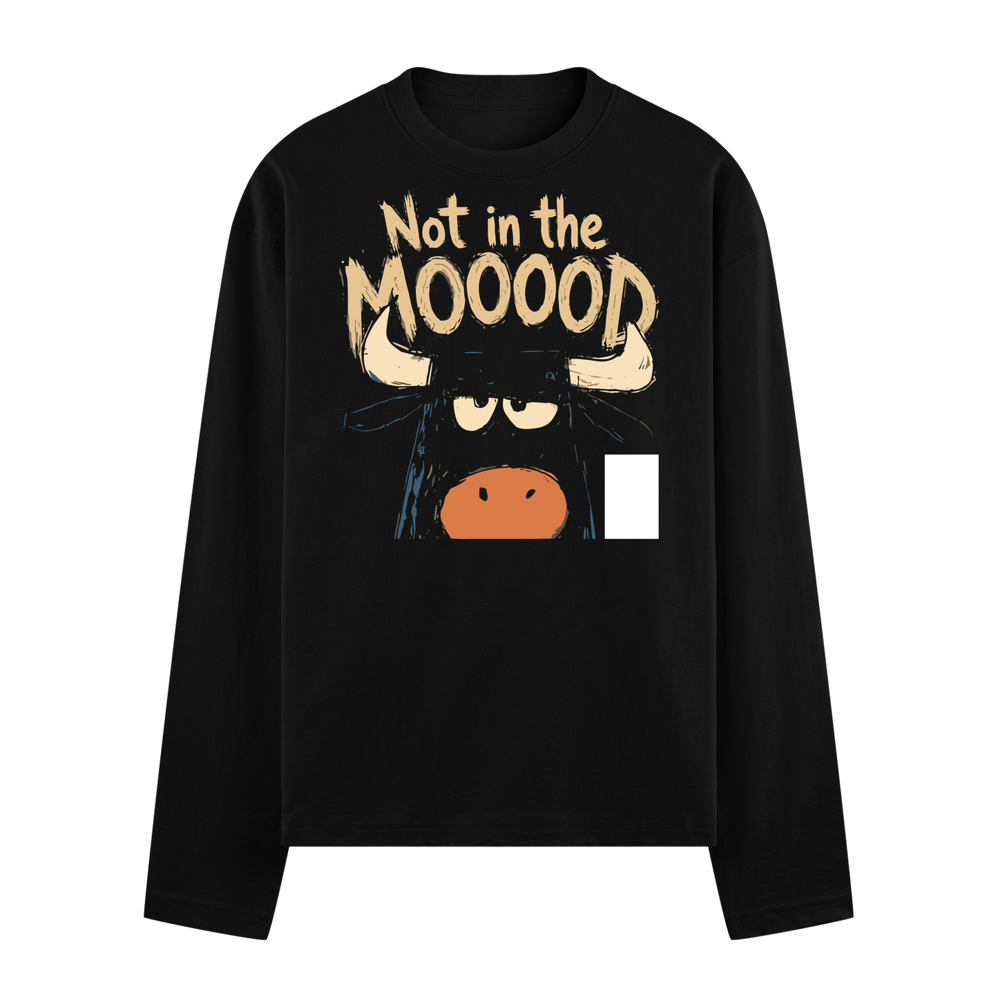 Not in Mood Full Sleeve T-Shirt by PRDGY — bold graphic design expressing emotions, streetwear design