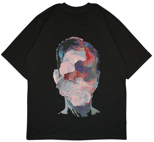 Faceless Back Print Oversized T-Shirt - PRDGY