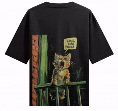 PRDGY BLOODLUST BABY Back Oversized T-Shirt