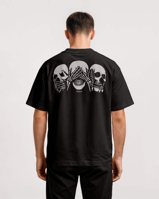 Mahatma Skulls Oversized T-Shirt - PRDGY