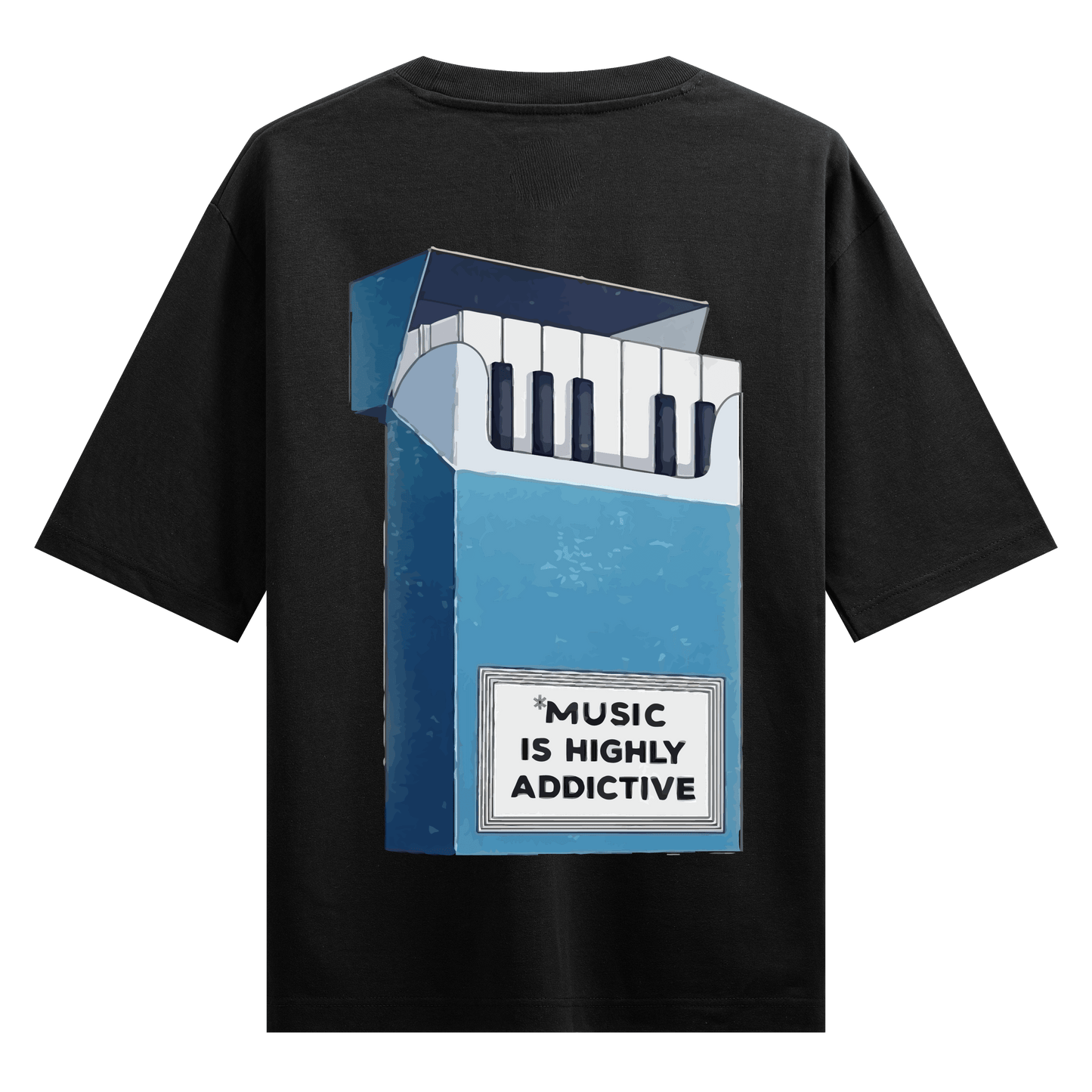 Music Is Addictive Oversized T-Shirt - PRDGY