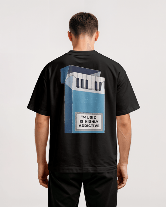 Music Is Addictive Oversized T-Shirt - PRDGY