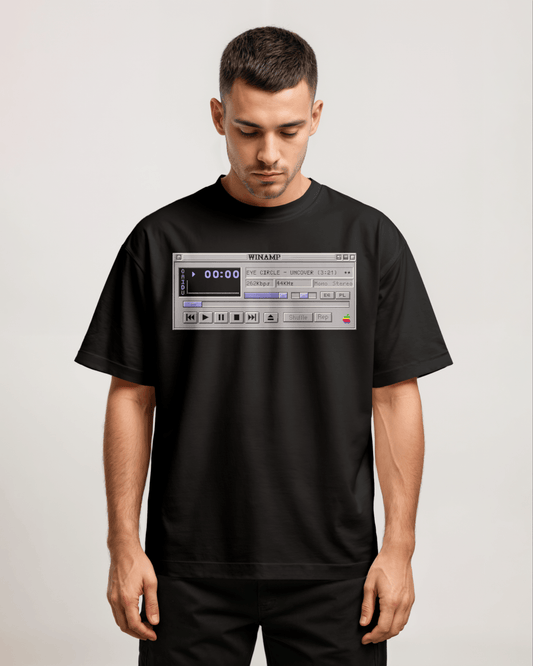 Prdgy 90s Music Head Front Oversized T-Shirt - PRDGY
