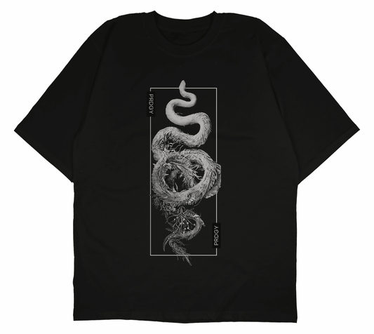 PRDGY Aesthetic Rotten Snake Oversized T-Shirt - PRDGY