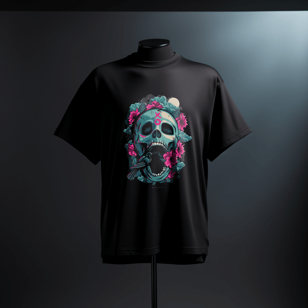 PRDGY Aesthetic Skull Oversized T-shirt - PRDGY