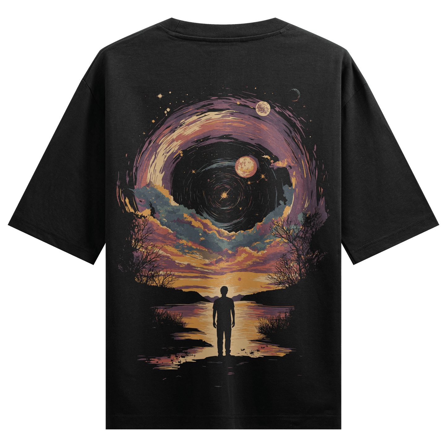 Prdgy BLACK MIRROR SKY Back Oversized T-Shirt - PRDGY