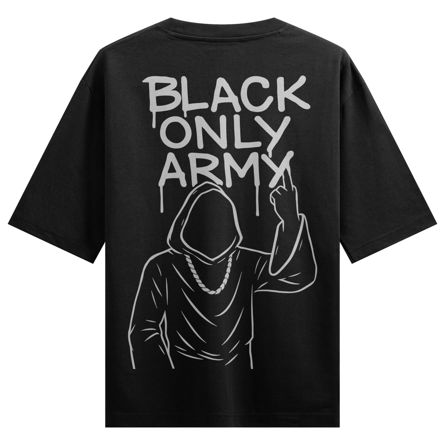 PRDGY Black Only Army Oversized T-Shirt - PRDGY