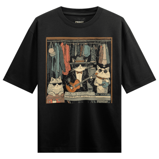 Prdgy Closet Concert Front Oversized T-Shirt - PRDGY