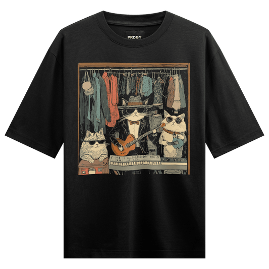 Prdgy Closet Concert Front Oversized T-Shirt - PRDGY