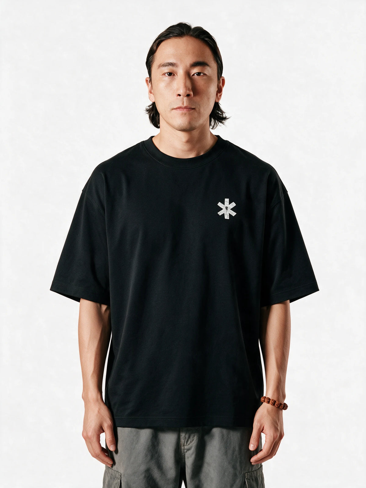 PRDGY Divine Trident Oversized T-shirt — front view of T-shirt