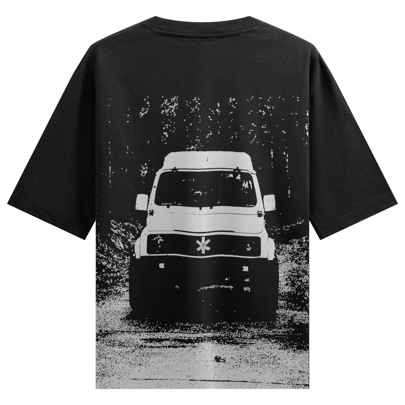 Van artwork on PRDGY oversized t-shirt