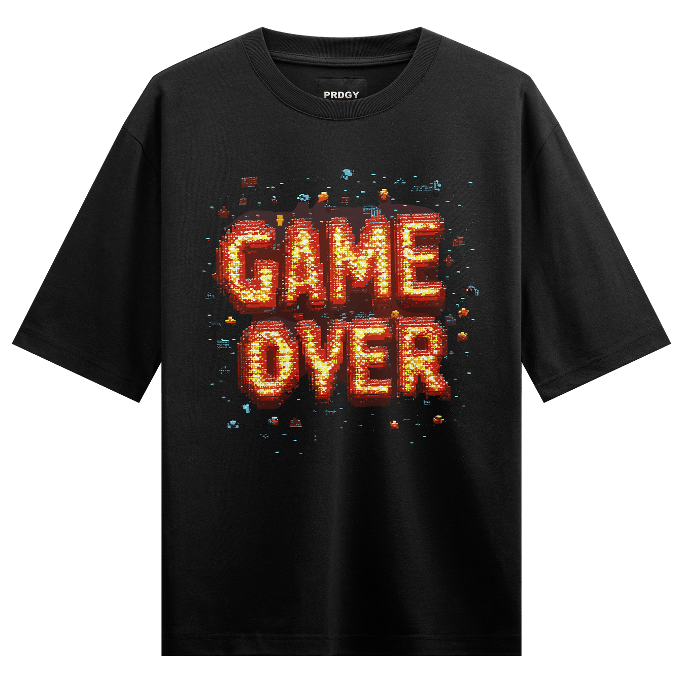Video Games artwork on PRDGY oversized t-shirt