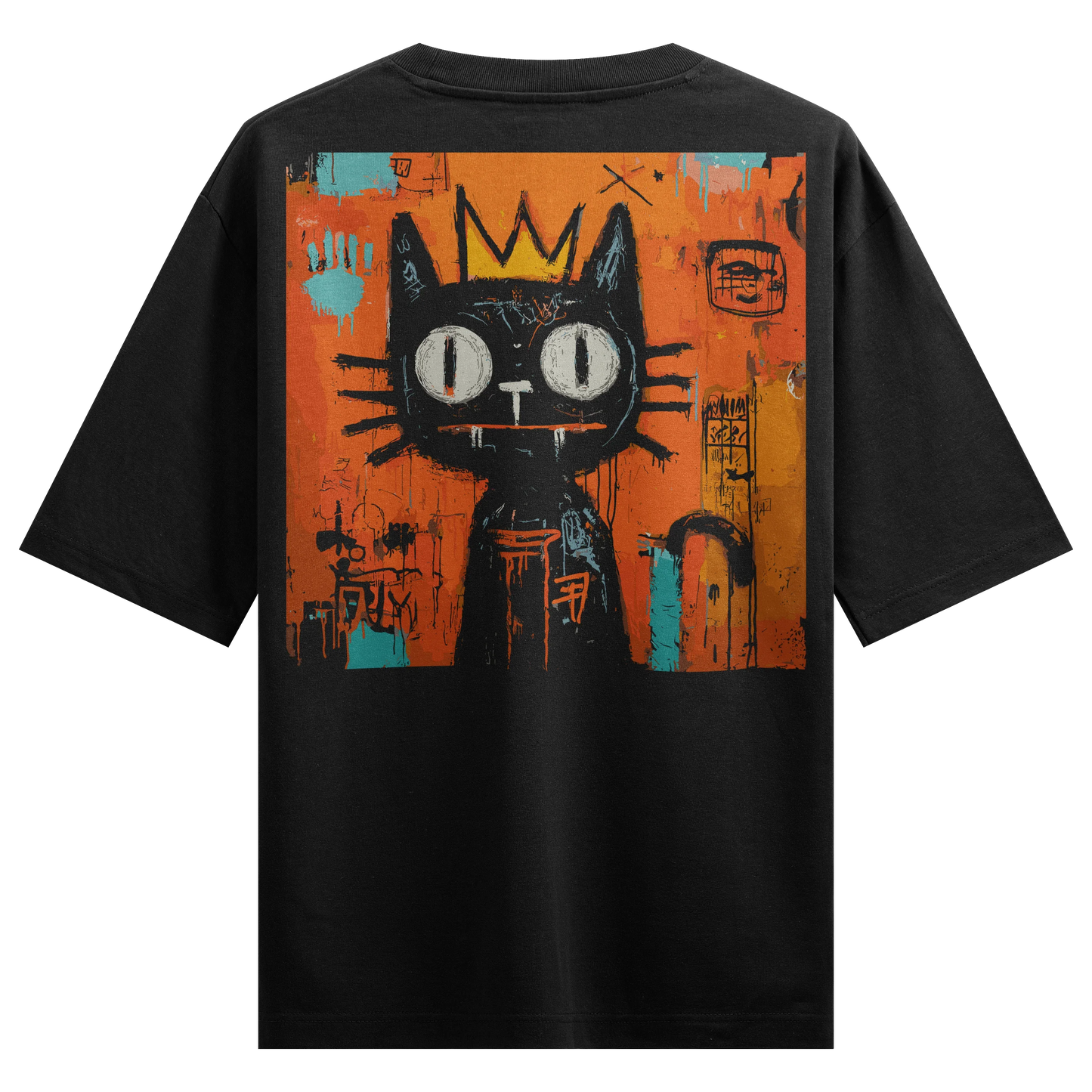PRDGY Graffiti Cat Oversized T-Shirt - PRDGY