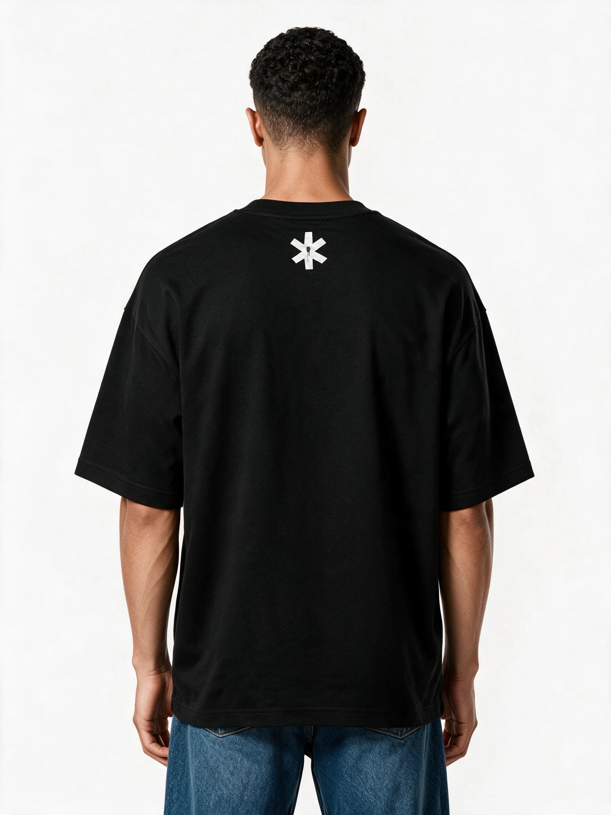 PRDGY Ladder Humor Oversized T-shirt — back view of T-shirt