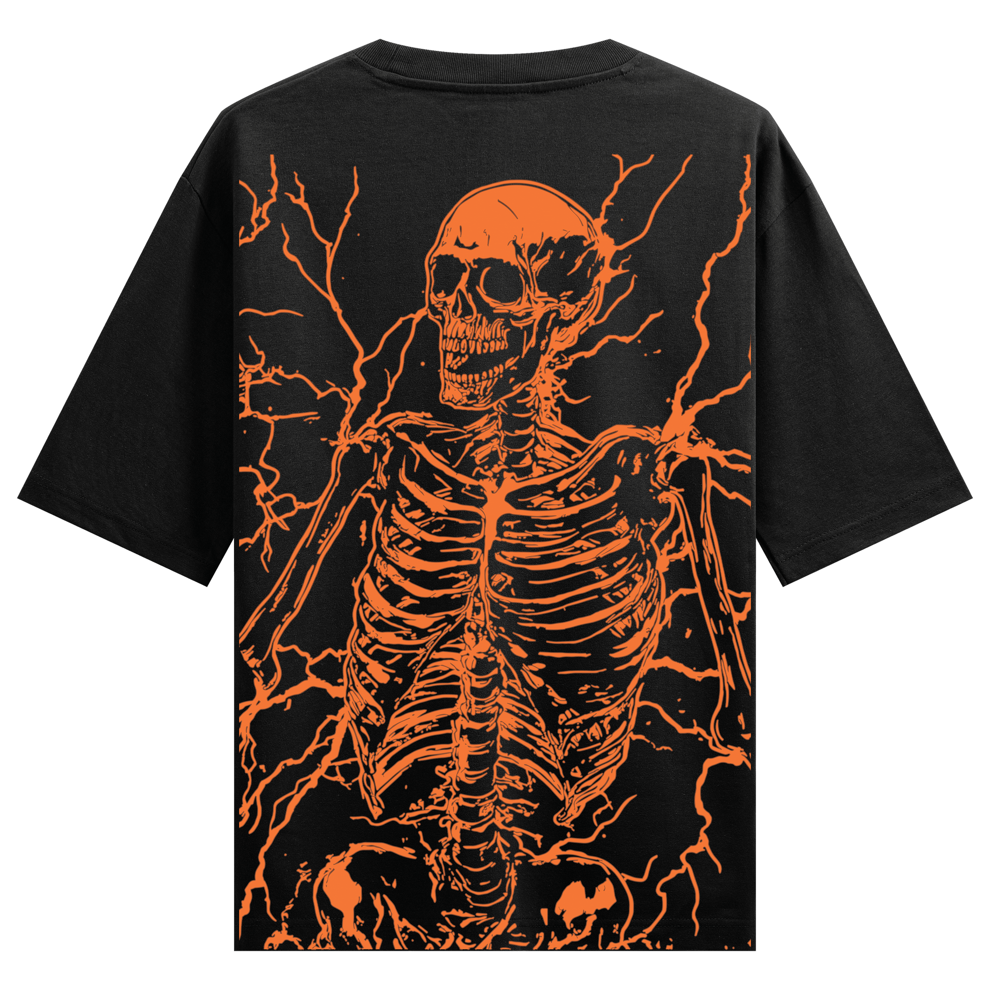 Prdgy Lightning Skeleton Oversized T-shirt - PRDGY