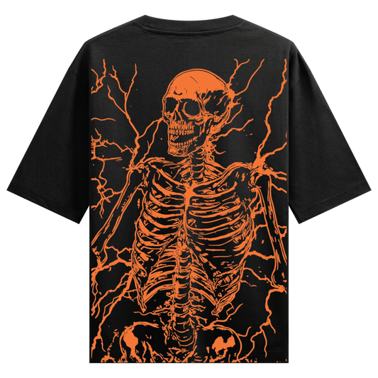 Prdgy Lightning Skeleton Oversized T-shirt - PRDGY