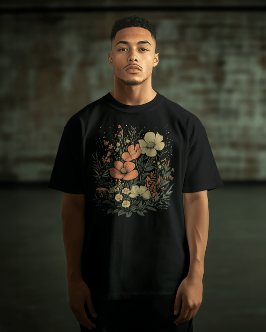 Prdgy Nocturnal Bloom Front Oversized T-Shirt - PRDGY