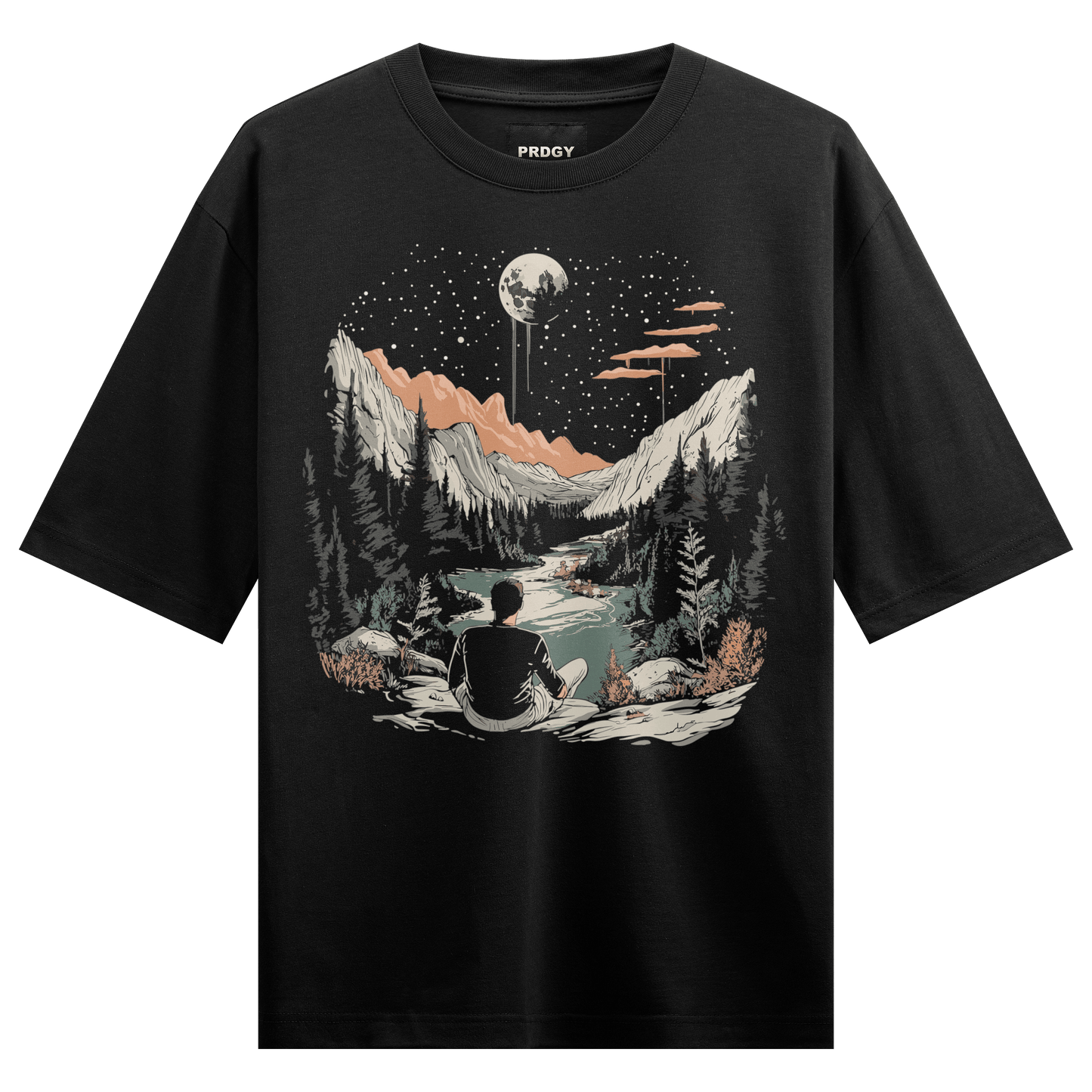 Prdgy NOT LOST, JUST FAR Front Oversized T-Shirt - PRDGY
