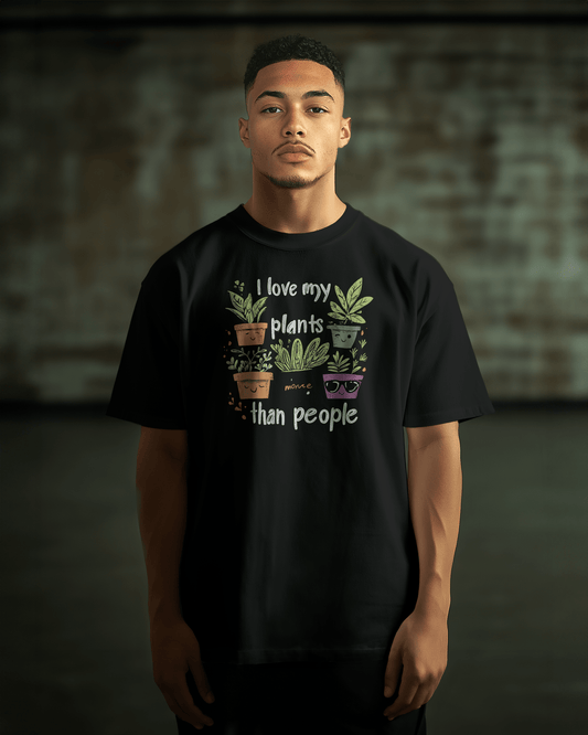 Prdgy PLANT OVER PEOPLE Front Oversized T-Shirt - PRDGY