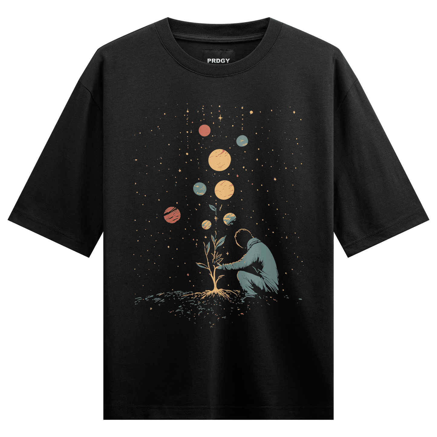 Prdgy ROOTED IN STARS Front Oversized T-Shirt - PRDGY