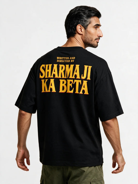 PRDGY Sharmaji Ka Beta Oversized T-shirt — back model view