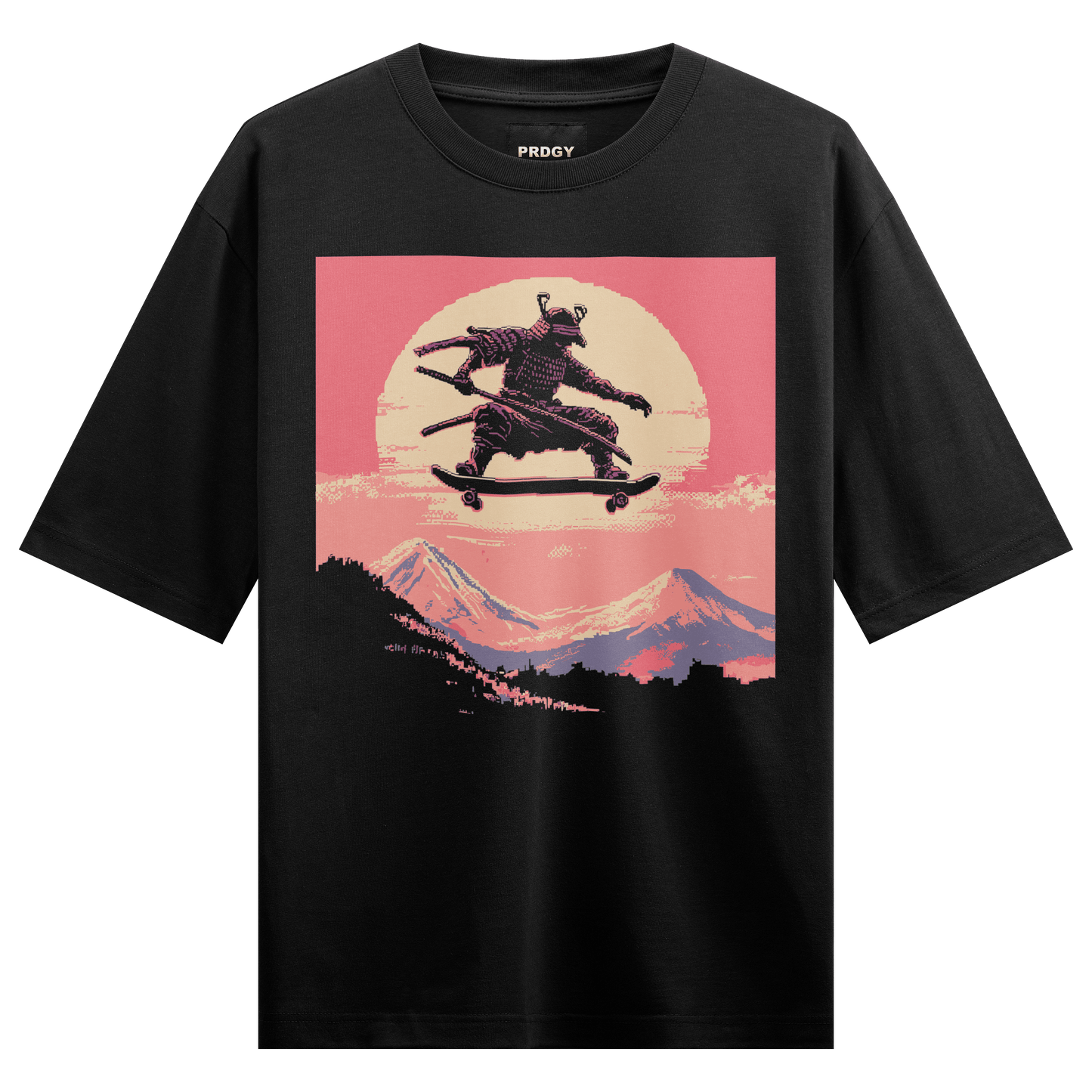 Prdgy Street Samurai Front Oversized T-Shirt - PRDGY