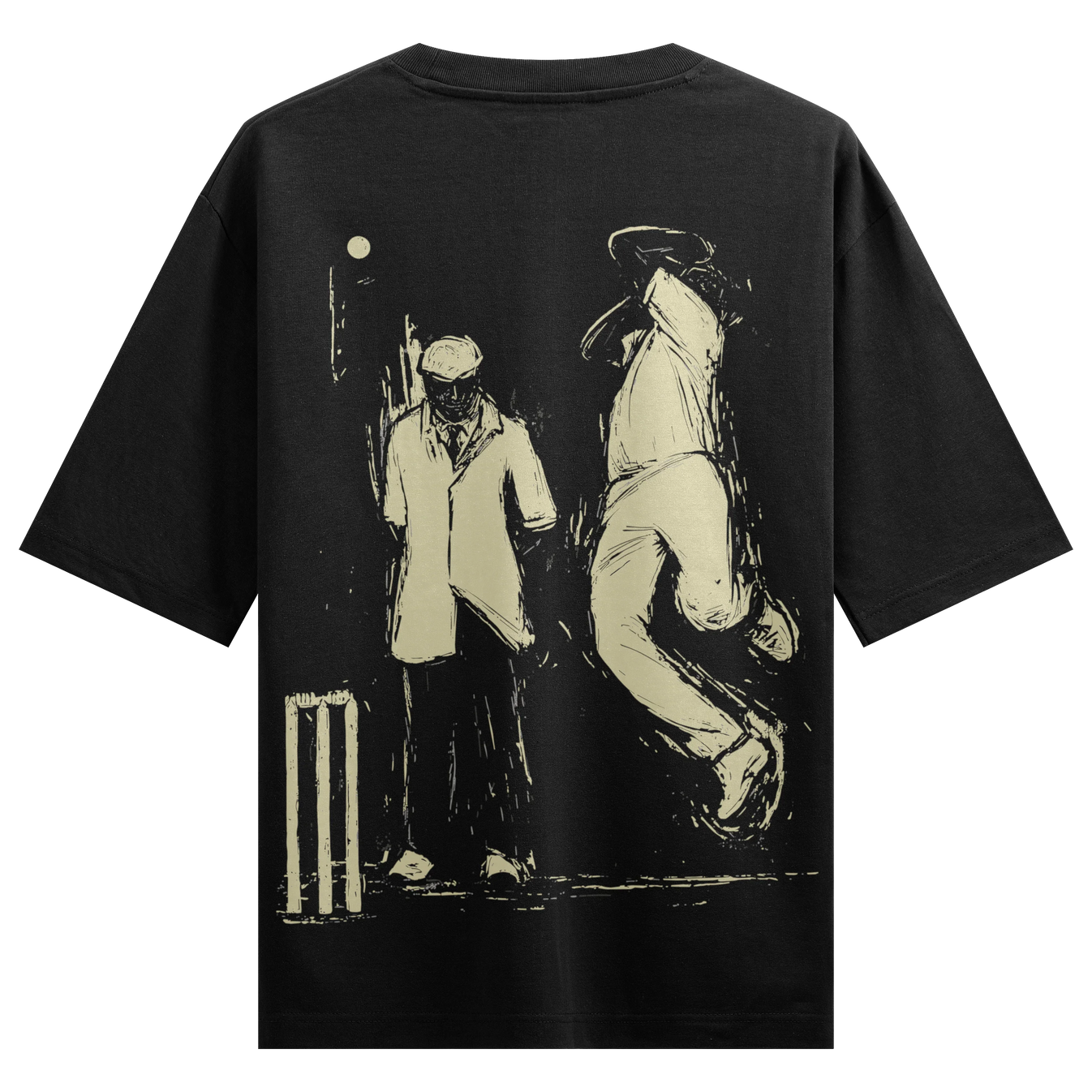 Swing Ka Saudagar T-Shirt by PRDGY — cricket shot merchant artwork, cricket design