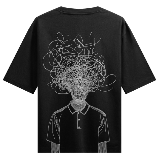 Prdgy Tangled Thoughts Back Oversized T-Shirt - PRDGY