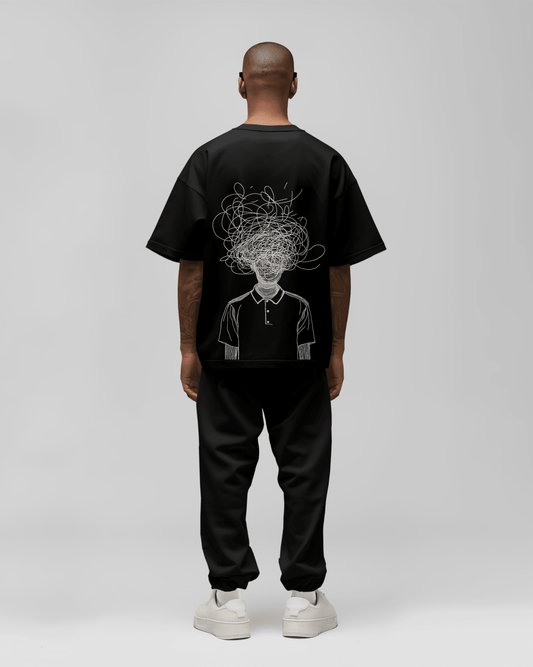 Prdgy Tangled Thoughts Back Oversized T-Shirt - PRDGY