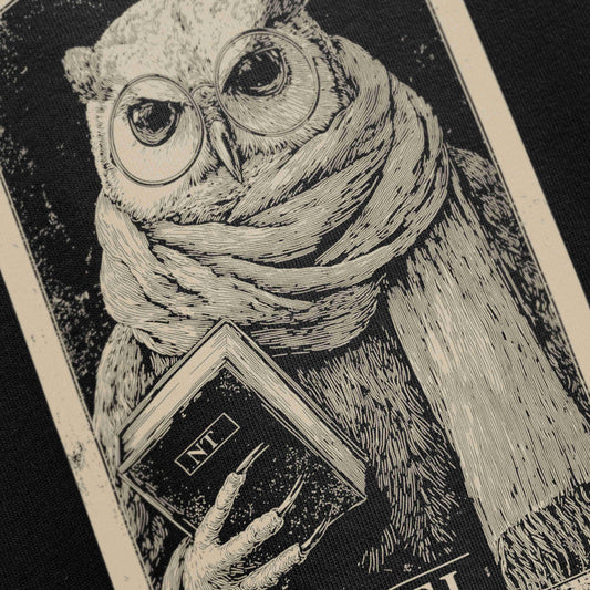 PRDGY Think Line An Owl Oversized T-Shirt - PRDGY