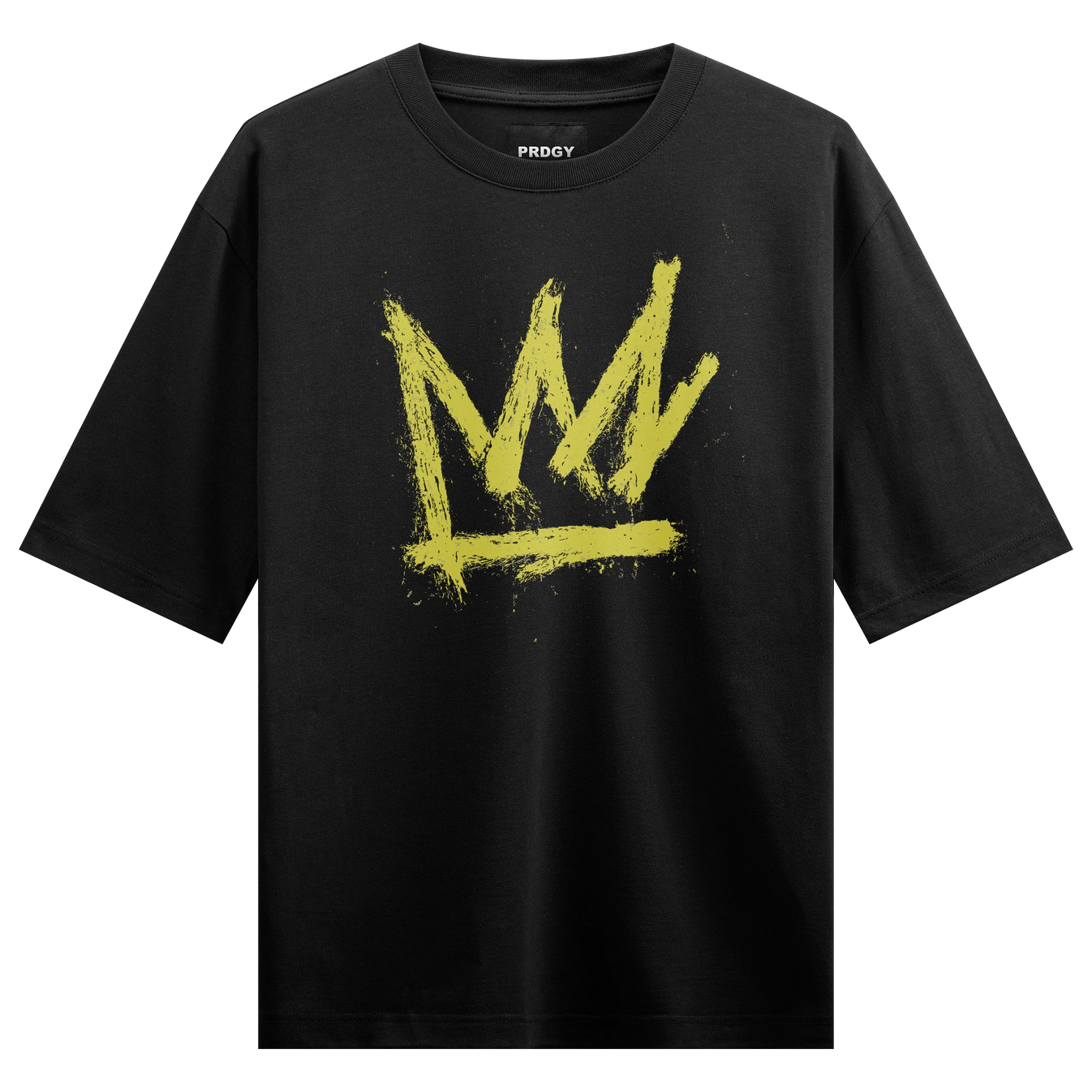 Crown artwork on PRDGY oversized t-shirt