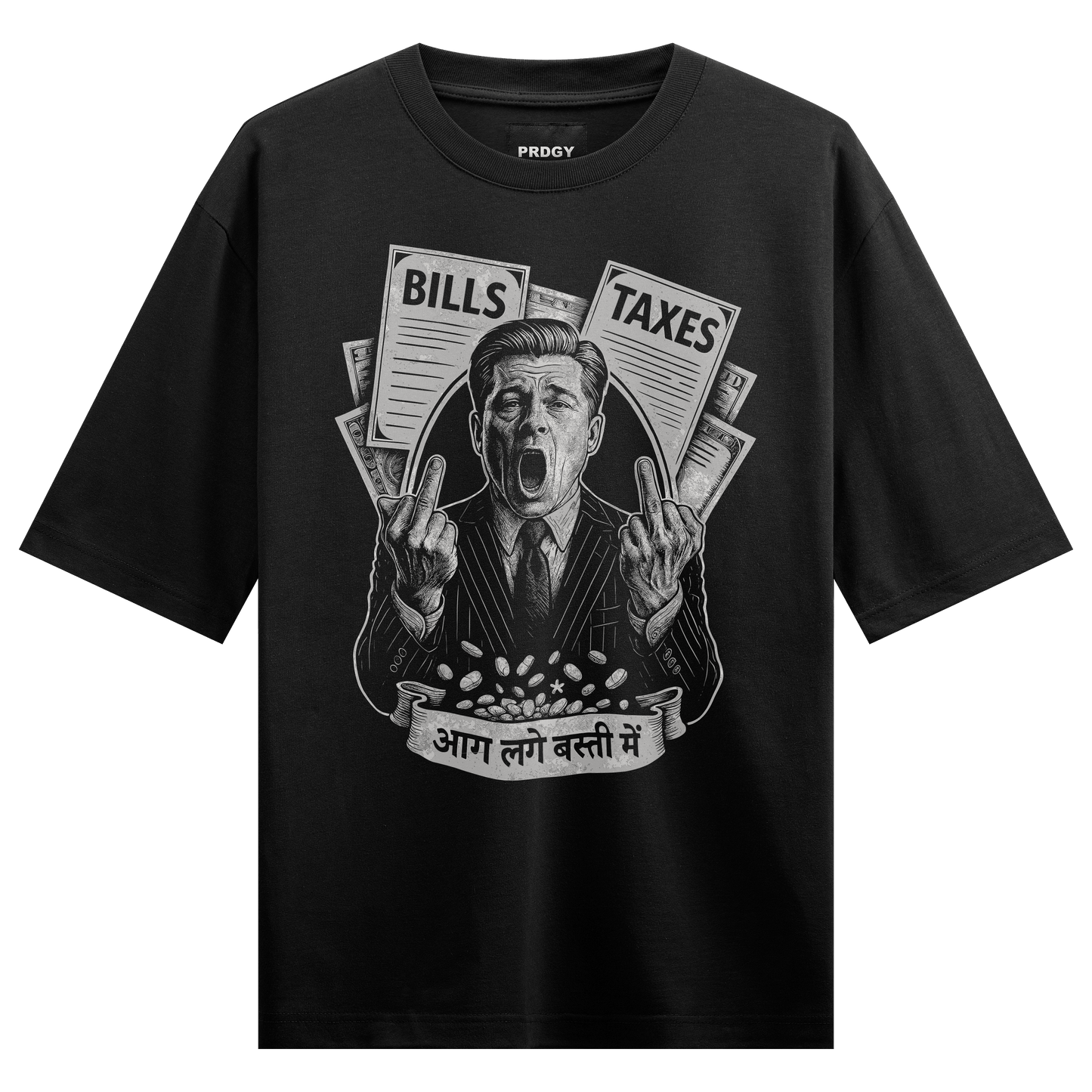 Rajneetik Goon Front Oversized T-Shirt - PRDGY