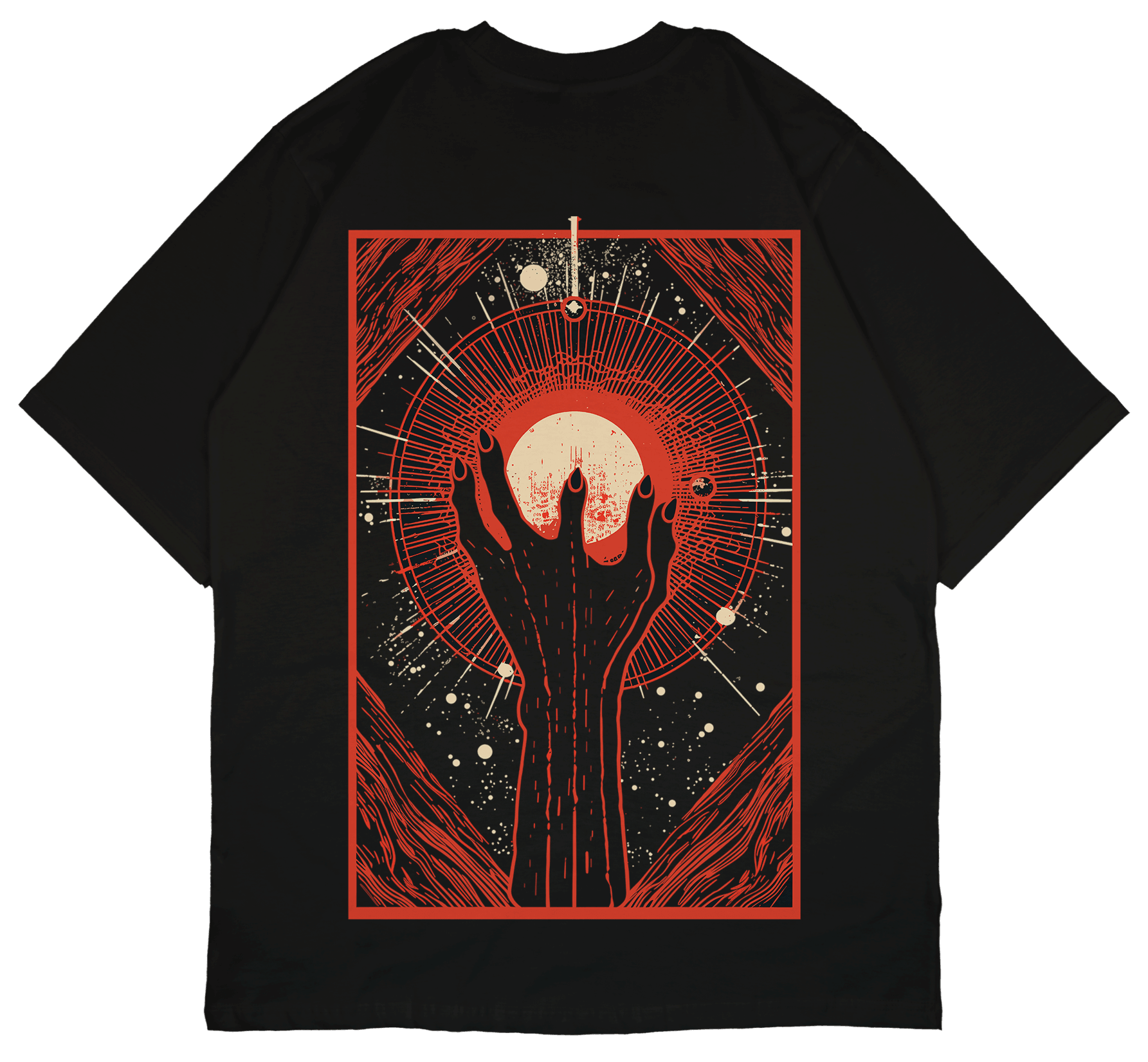 Witch Hand Back Print Oversized T-Shirt - PRDGY