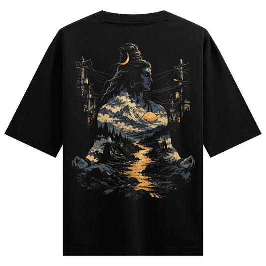 Shiva Meditation Oversized T-Shirt