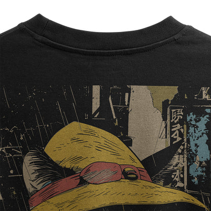 LUUFI CAT Back Print Oversized T-Shirt
