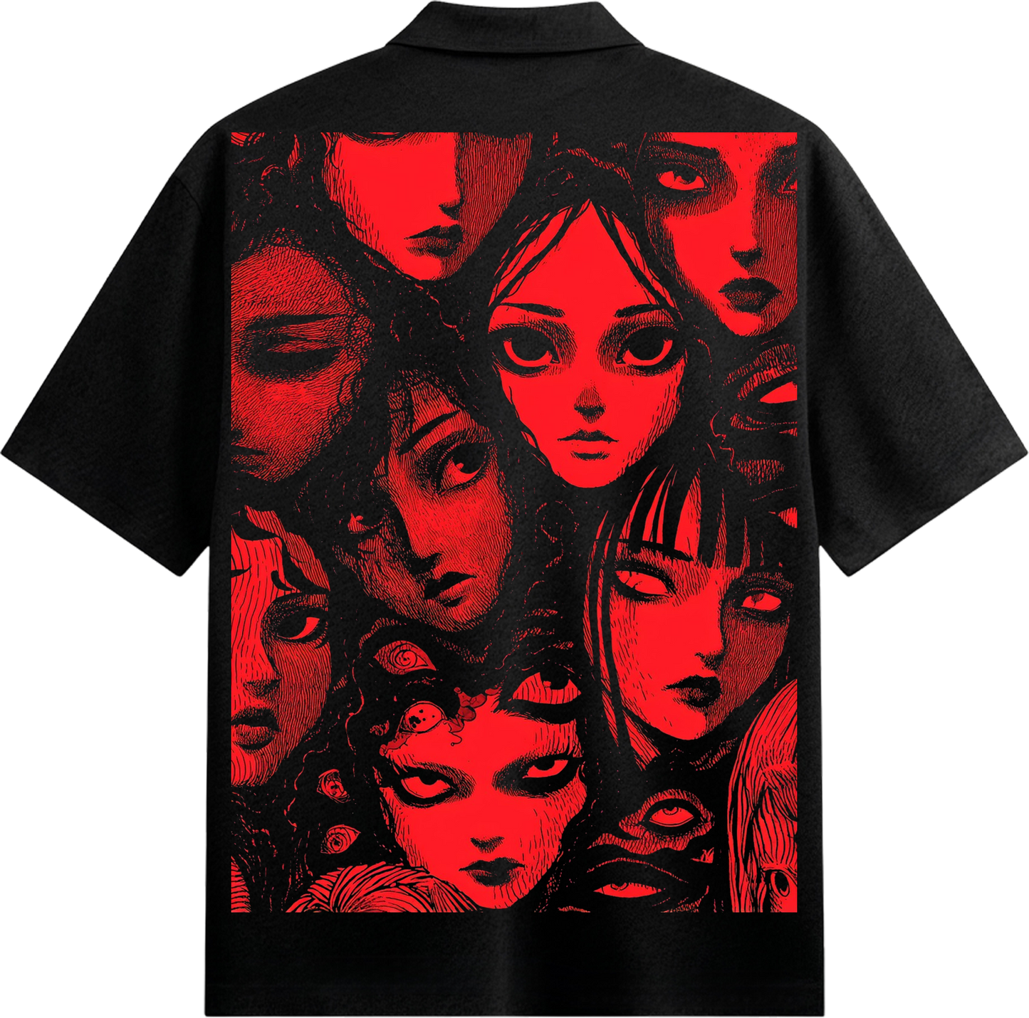 PRDGY Crimson Minds Oversized Collar Shirt