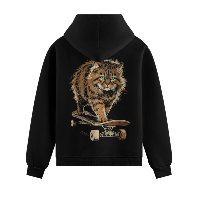 PRDGY Skater Kitty Oversized Hoodie