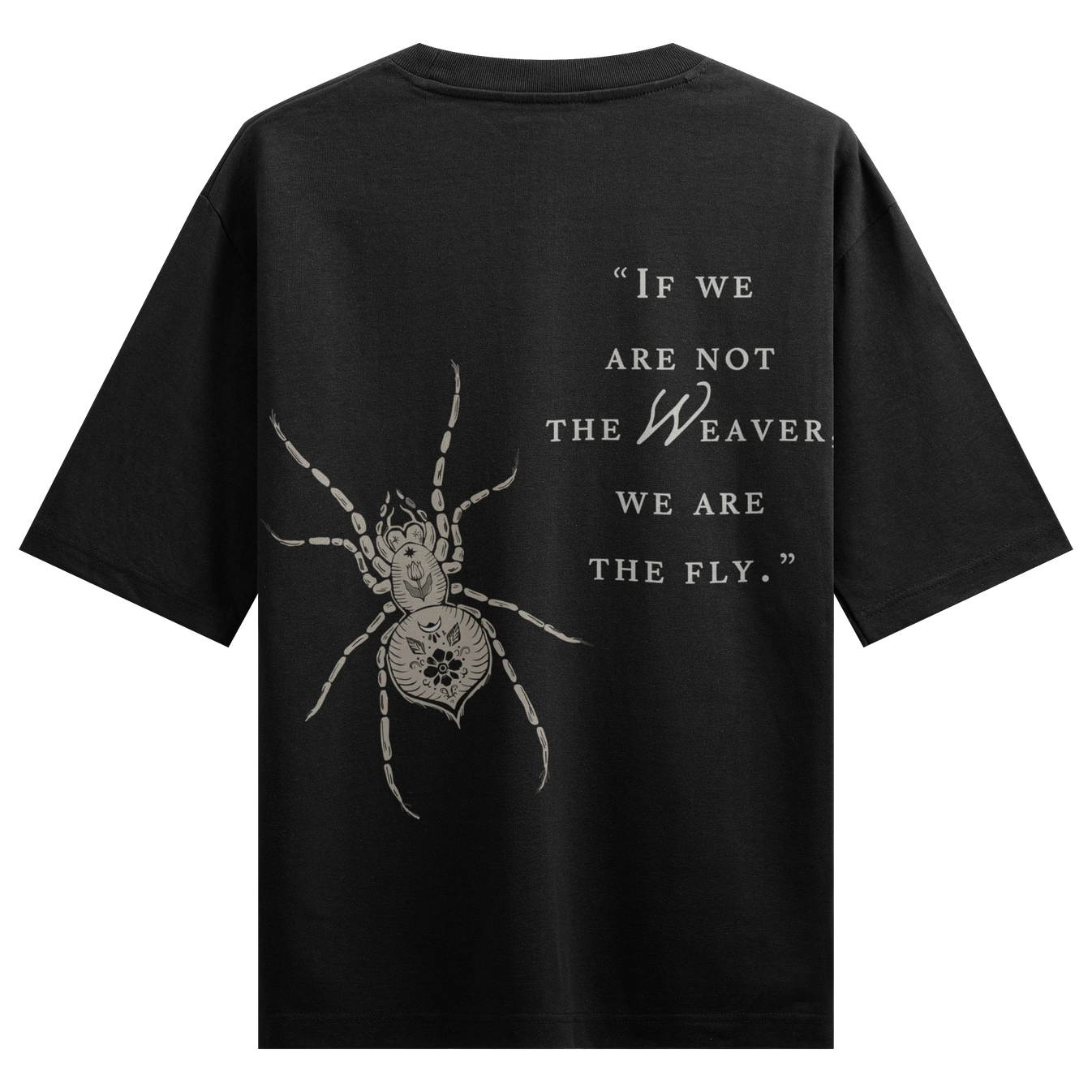 Spider artwork on PRDGY oversized t-shirt