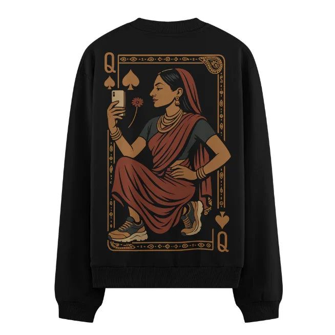 PRDGY Saree Not Sorry Oversized Sweatshirt
