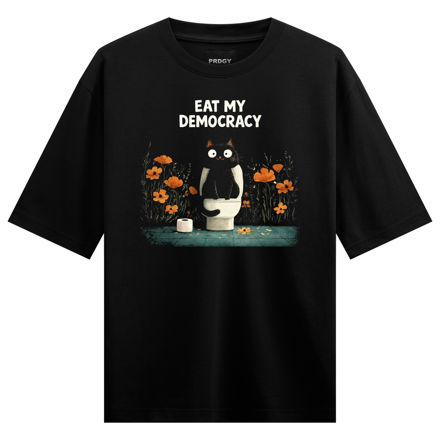 PRDGY Political Kitty Oversized T-shirt