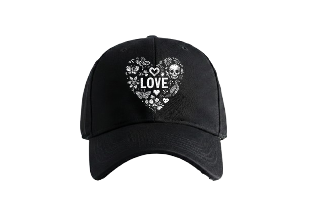 PRDGY Floral Skull Love Cap