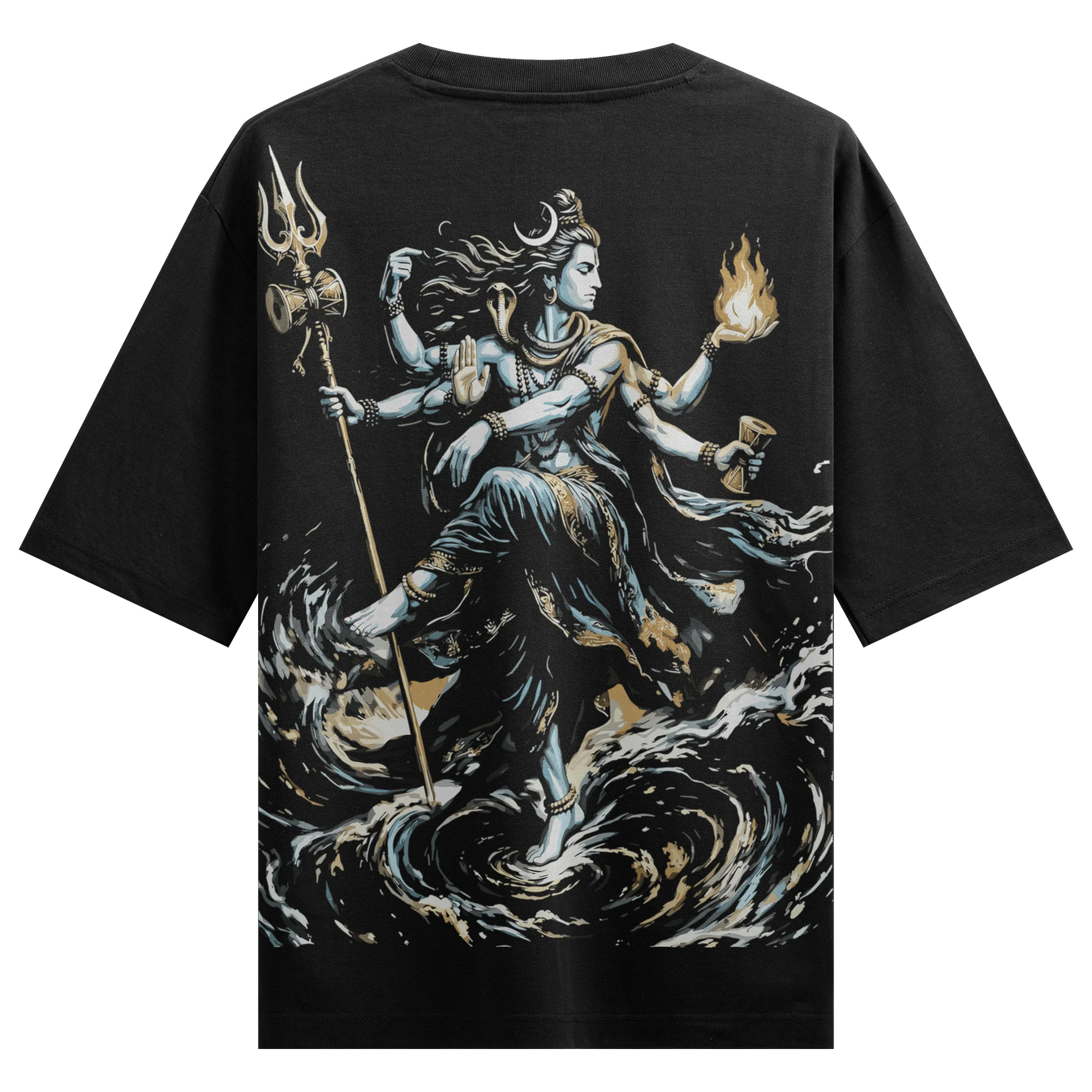 Shiva artwork on PRDGY oversized t-shirt