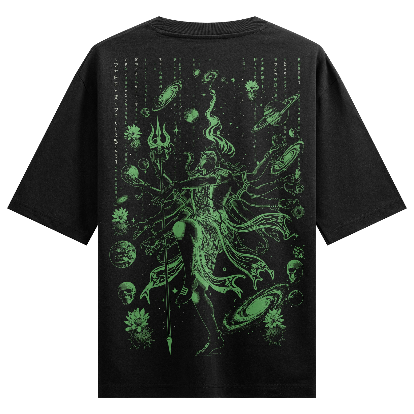 Shiva artwork on PRDGY oversized t-shirt