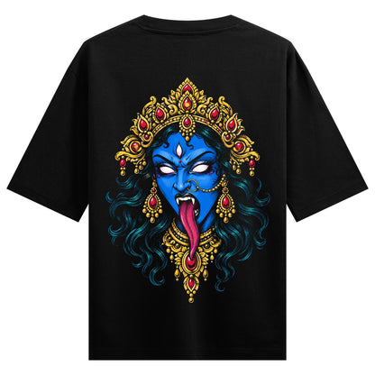 Kali shaktishali — back-view black T-shirt design mockup