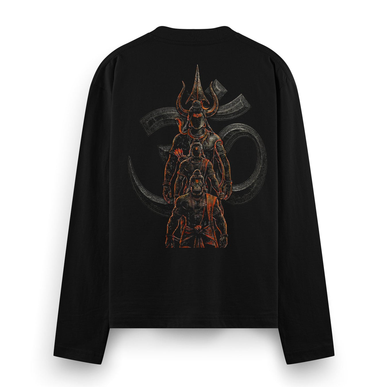 Om Guardians Full Sleeve T-Shirt by PRDGY — three powerful figures representing divine strength, spiritual design
