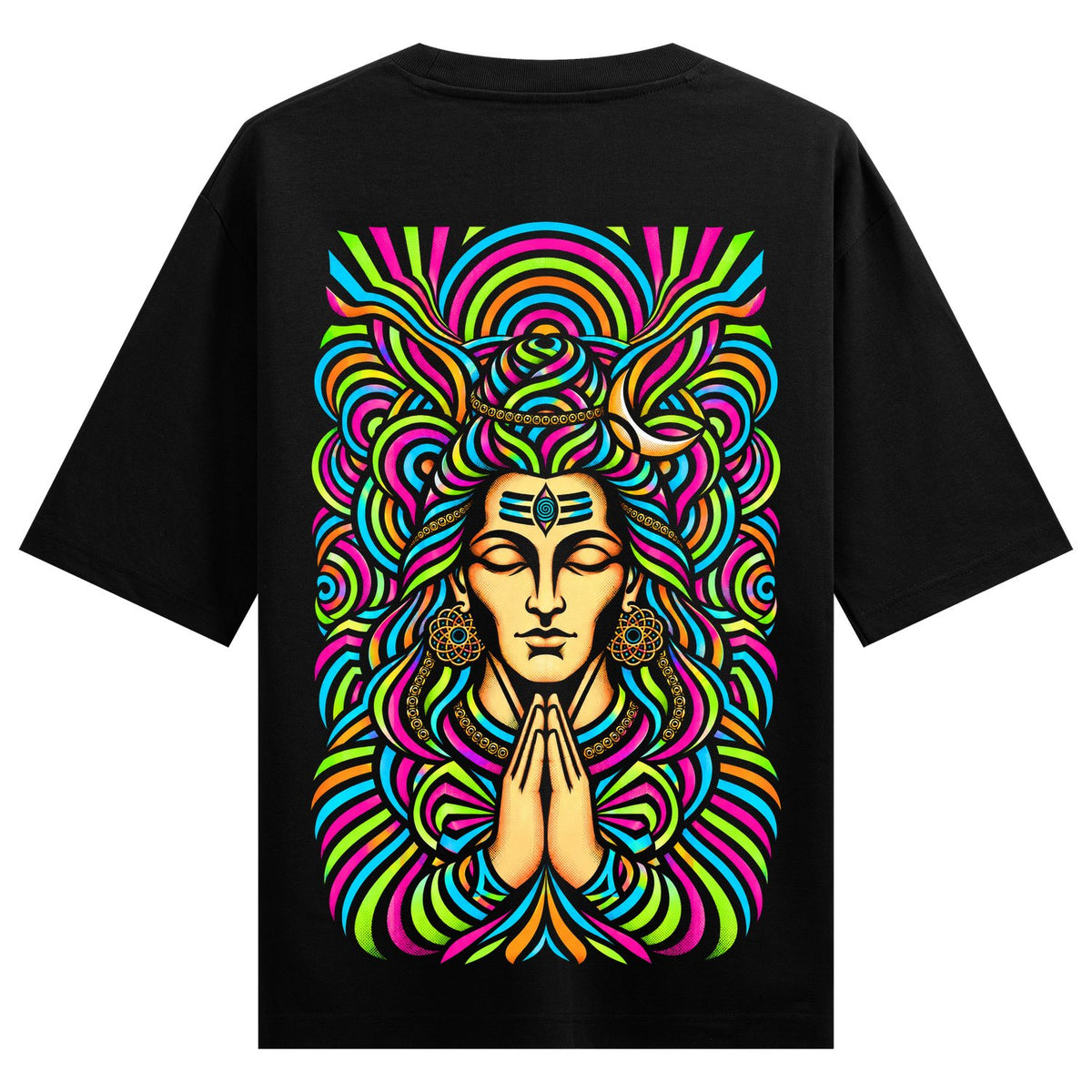 Baba Nirankari — back-view black T-shirt design mockup